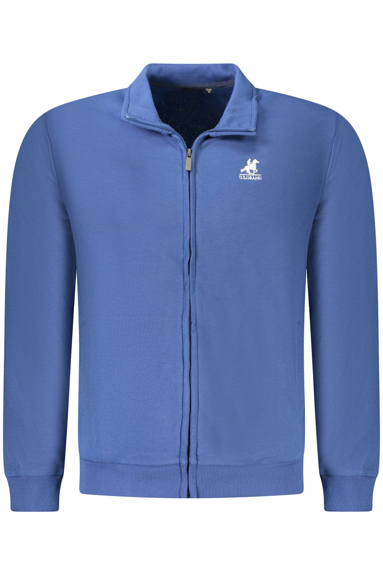 U.S. GRAND FELPA CON ZIP UOMO BLU TAGLIA = M