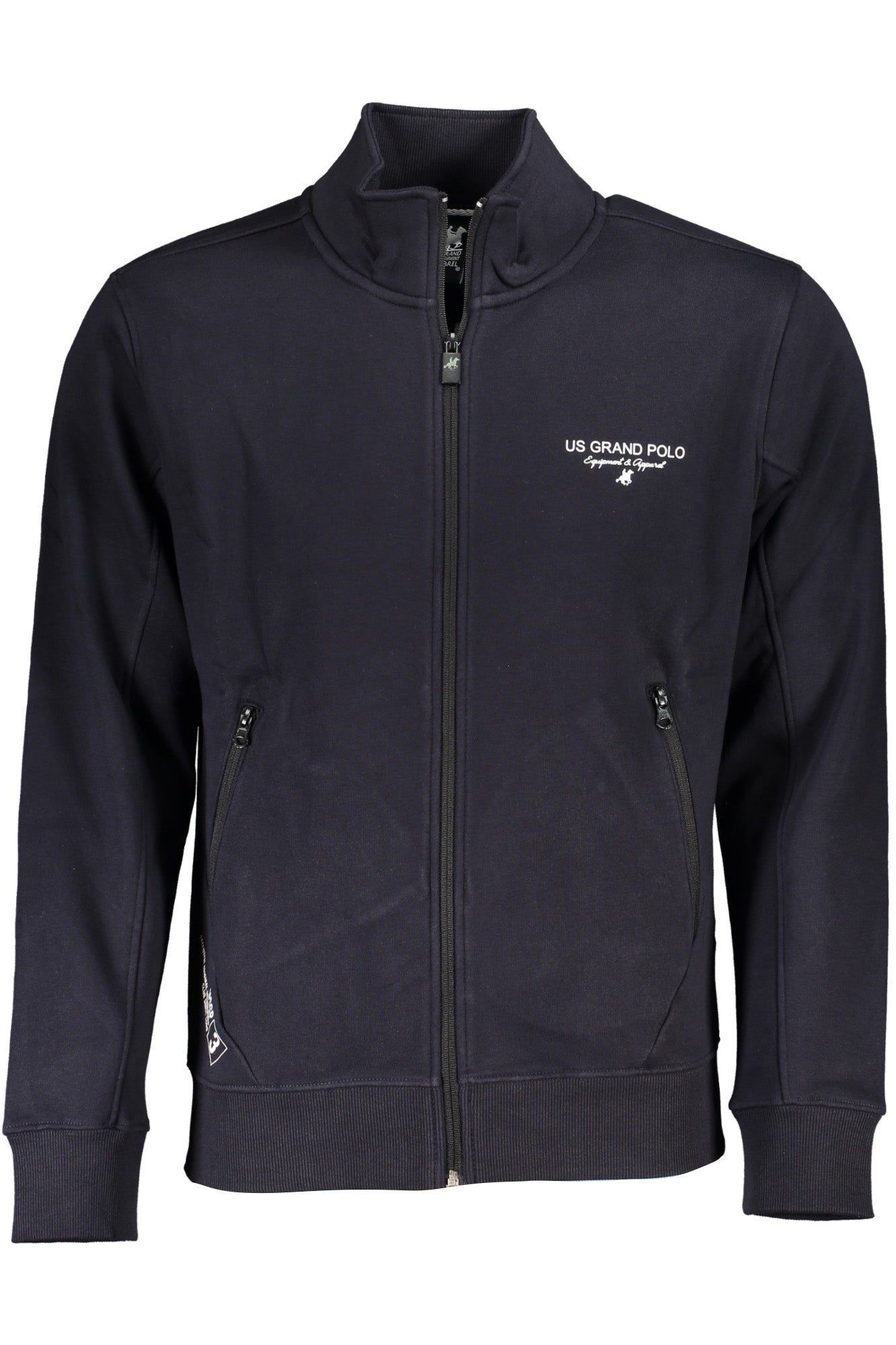 U.S. GRAND FELPA CON ZIP UOMO BLU TAGLIA = M