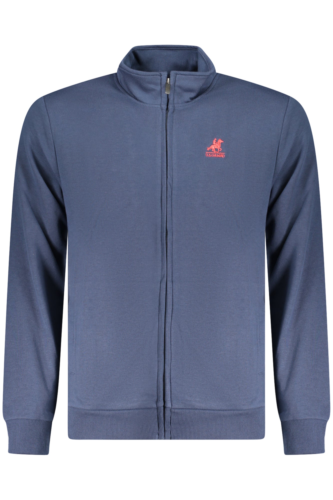 U.S. GRAND FELPA CON ZIP UOMO BLU TAGLIA = M