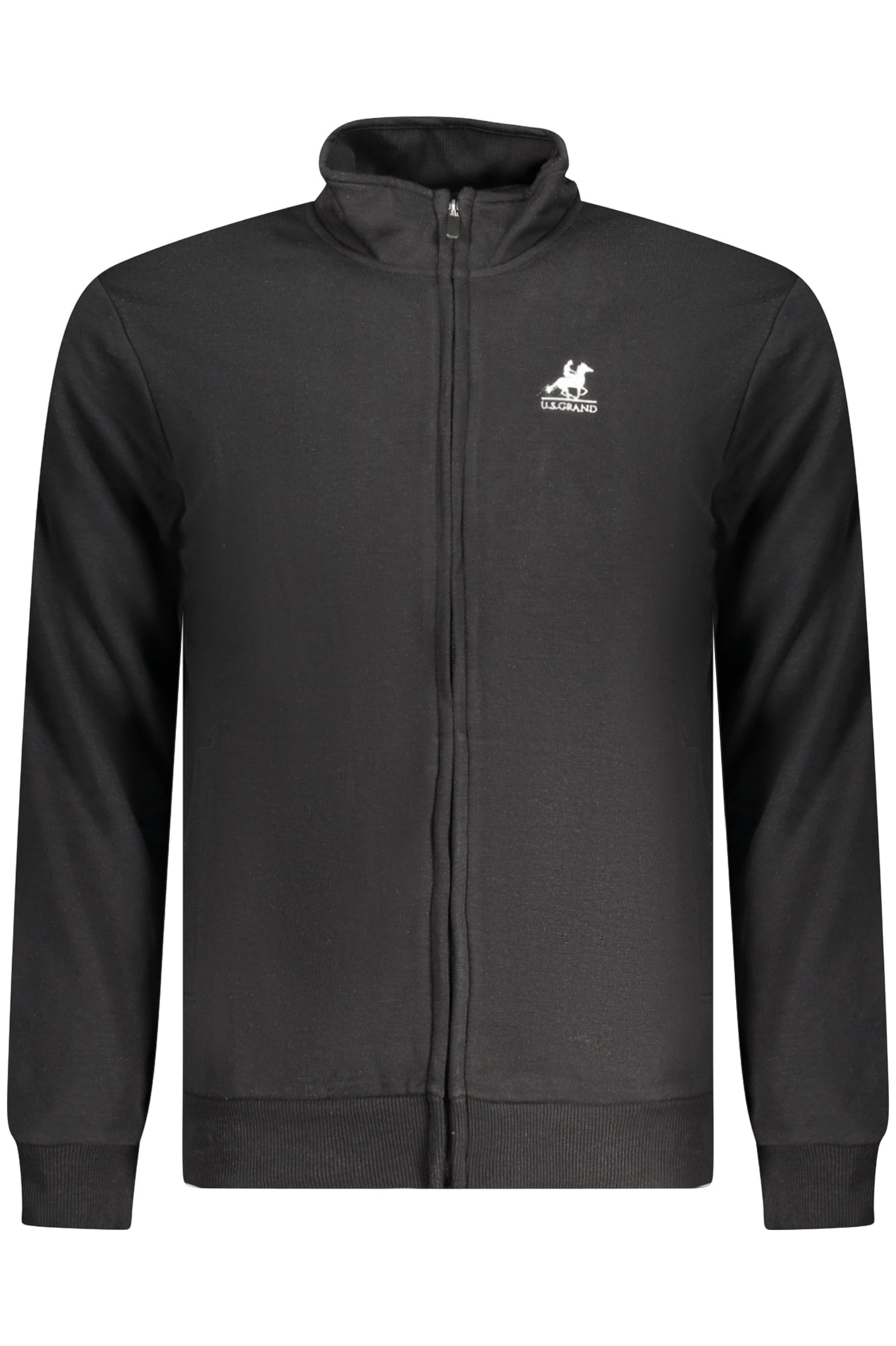 U.S. GRAND FELPA CON ZIP UOMO NERO TAGLIA = M