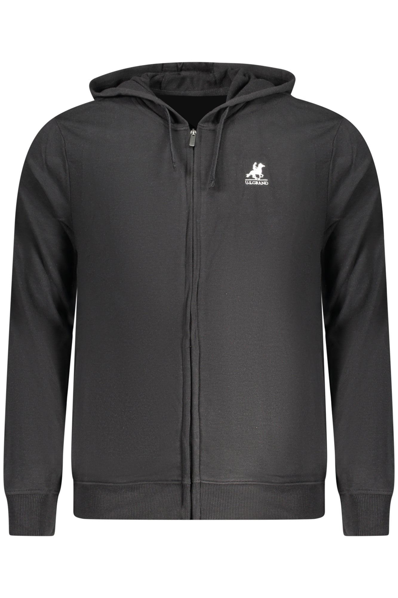 U.S. GRAND FELPA CON ZIP UOMO NERO TAGLIA = S