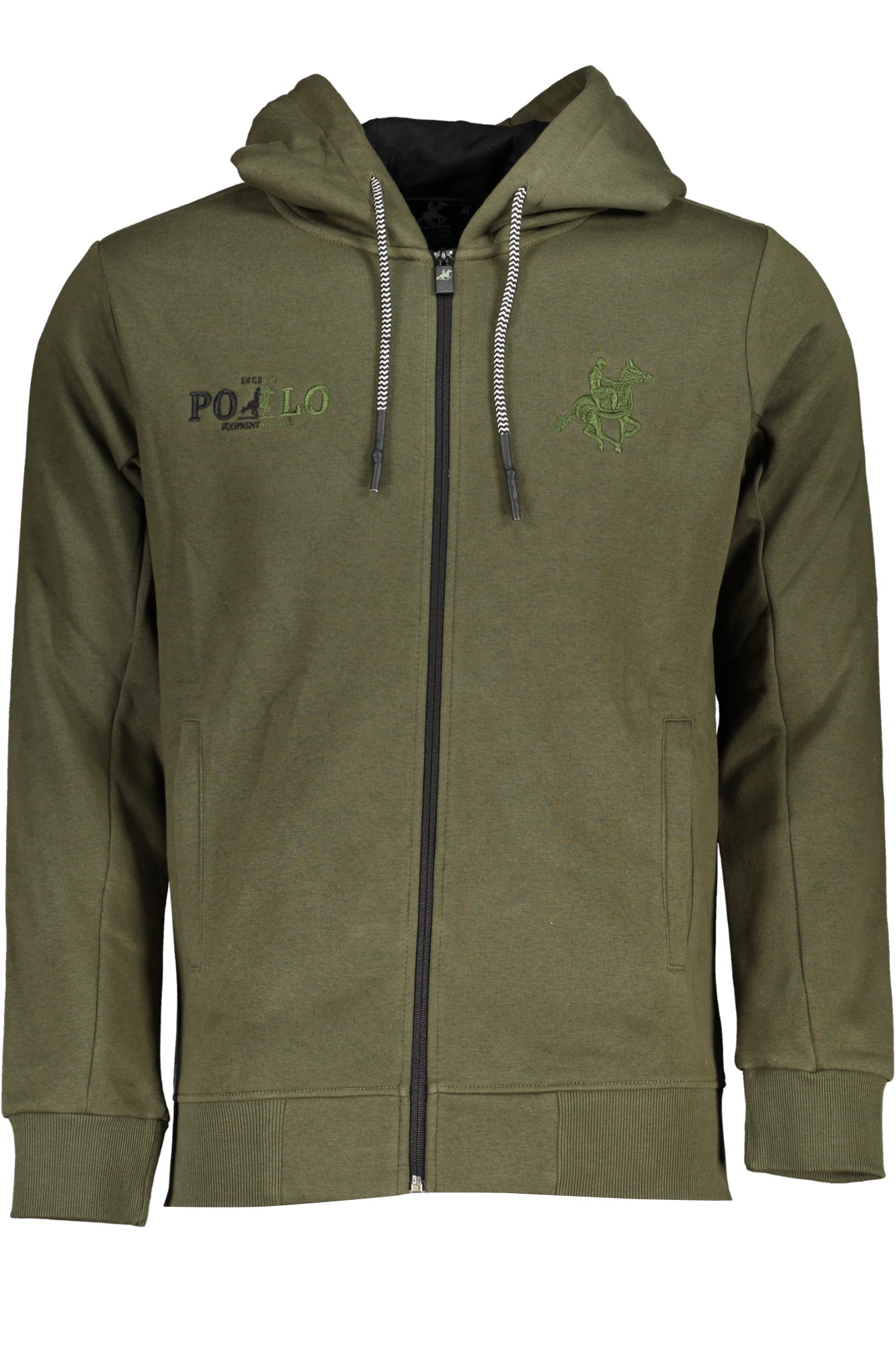 U.S. GRAND FELPA CON ZIP UOMO VERDE TAGLIA = 2XL