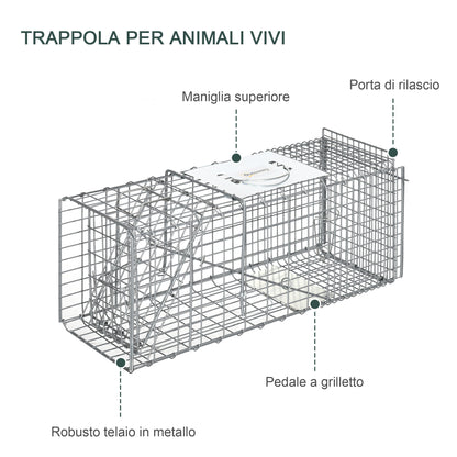 Trappola per Ratti, Topi e Nutrie Pieghevole in Acciaio